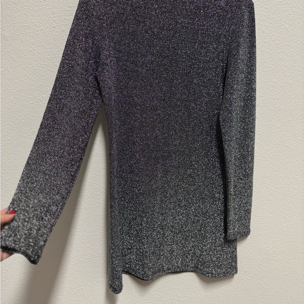 Reformation Black and Silver Mini Dress